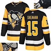 Penguins #15 Riley Sheahan Black Glittery Edition Adidas Jersey,baseball caps,new era cap wholesale,wholesale hats